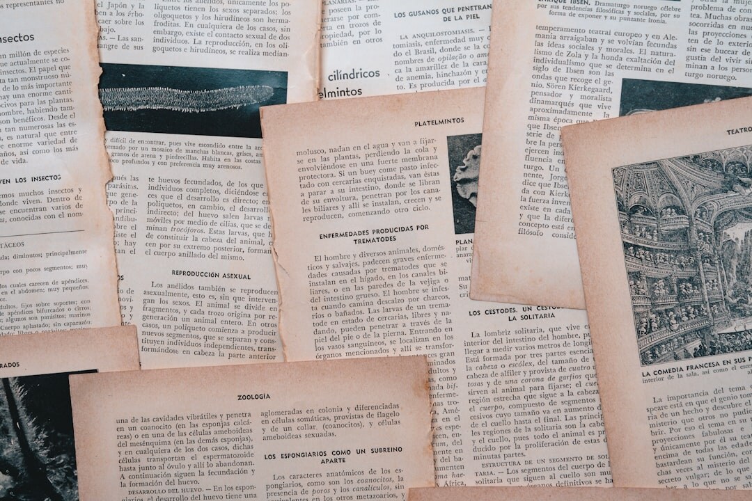 old newspaper clippings