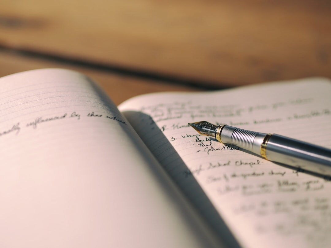 author editing manuscript