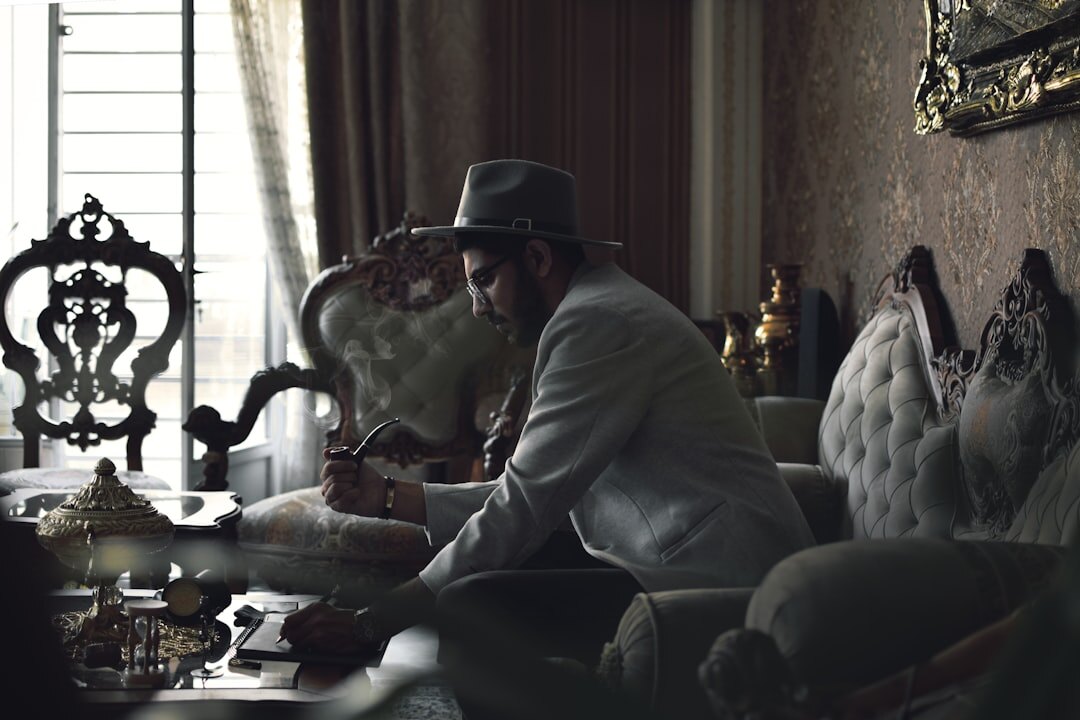 detective examining clues
