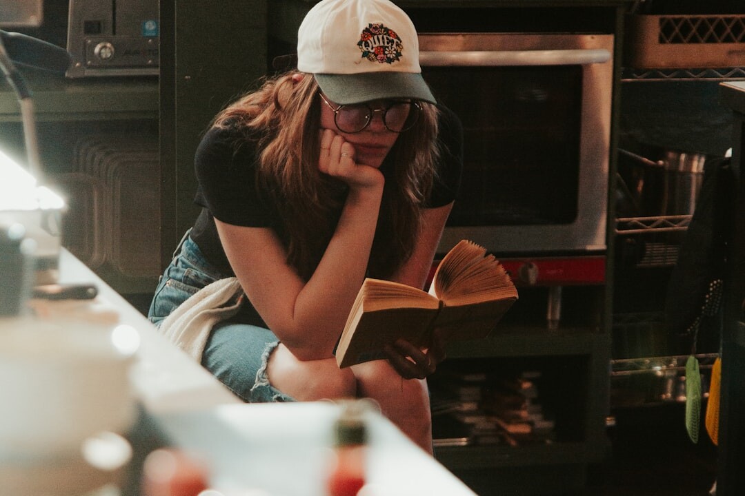 person thinking about book plot