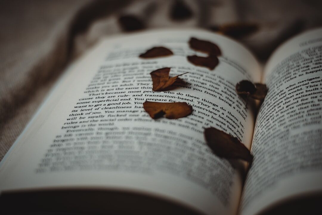 open book with clues