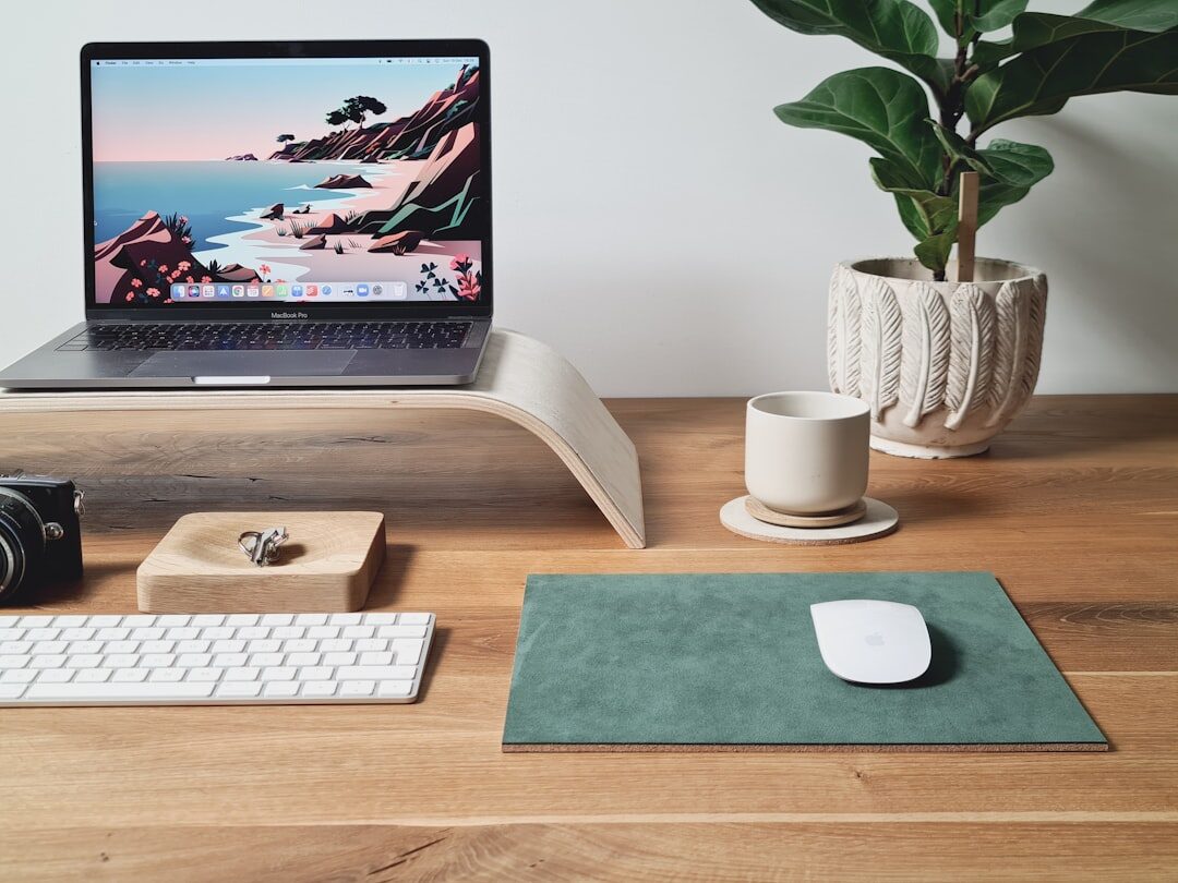 mystery writer desk setup