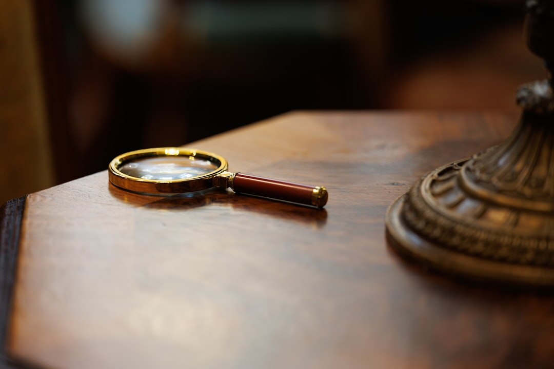 vintage detective magnifying glass